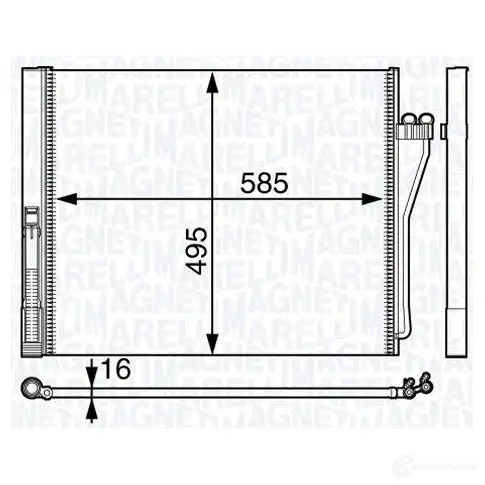 Радиатор кондиционера MAGNETI MARELLI 350203717000 BC717 350 20 371 700 0 1026760 изображение 0