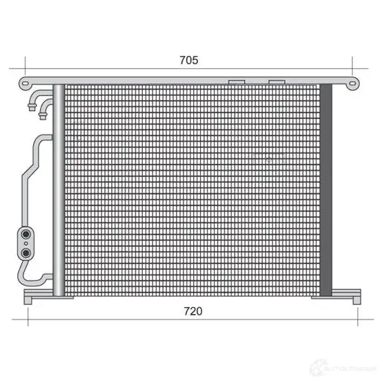 Радиатор кондиционера MAGNETI MARELLI 350203487000 1026635 BC 487 350 20 348 700 0