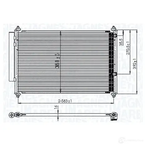 Радиатор кондиционера MAGNETI MARELLI 350203850000 1438035105 G9 Z0HWP изображение 0