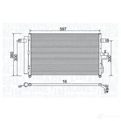 Радиатор кондиционера MAGNETI MARELLI 1438035433 5VP 9MWX 350203955000