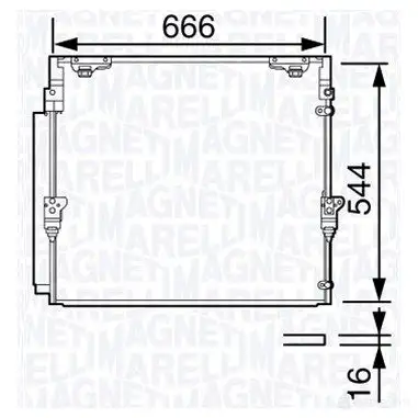 Радиатор кондиционера MAGNETI MARELLI BC69 3 1026742 350203693000 8XZ38OF