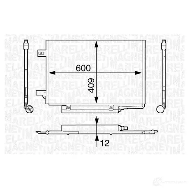 Радиатор кондиционера MAGNETI MARELLI 35020362400 0 BC624 350203624000 1026669