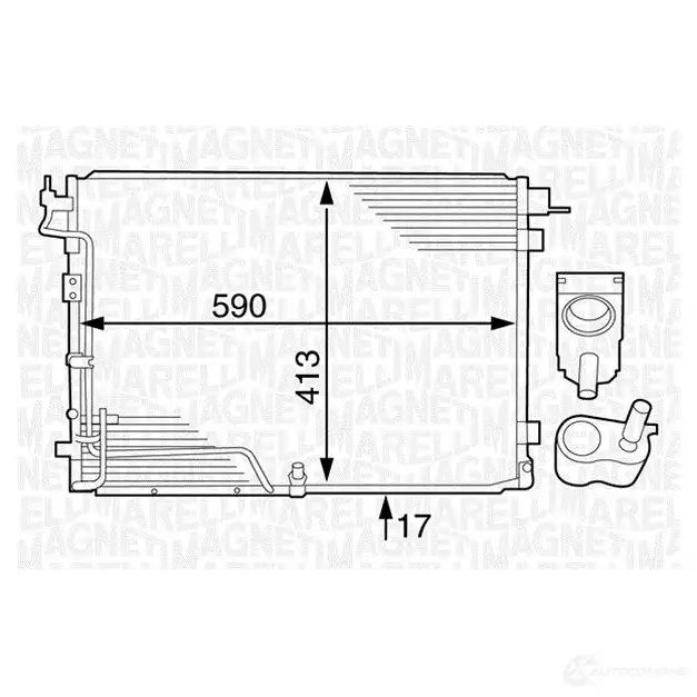 Радиатор кондиционера MAGNETI MARELLI 1026671 BC626 350203626000 35 0203626000