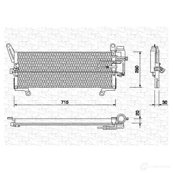 Радиатор кондиционера MAGNETI MARELLI 350203114000 BC114 350203114 000 1026411