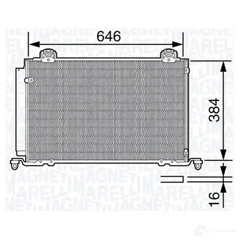 Радиатор кондиционера MAGNETI MARELLI 1026738 BC 689 49DX4 350203689000