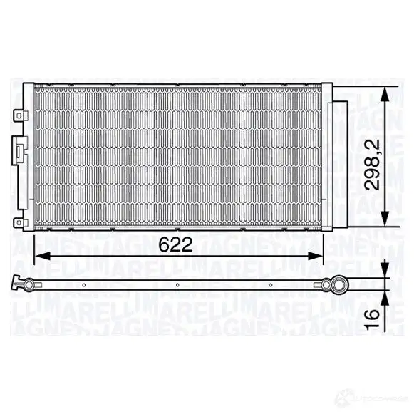 Радиатор кондиционера MAGNETI MARELLI EH7ZI 1026691 350203644000 B C644 изображение 0
