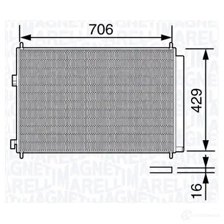 Радиатор кондиционера MAGNETI MARELLI B C690 350203690000 83RIQBY 1026739