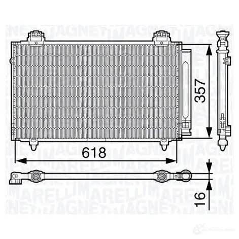 Радиатор кондиционера MAGNETI MARELLI 1026722 YOTDEM BC 675 350203675000