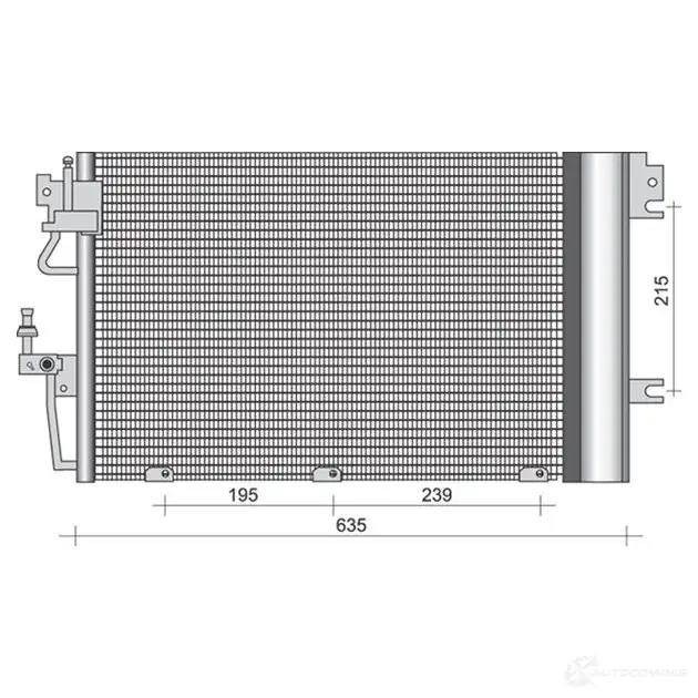 Радиатор кондиционера MAGNETI MARELLI 350203255000 KJM4B 1026503 BC2 55