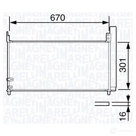 Радиатор кондиционера MAGNETI MARELLI 1026744 26HOJ9Q BC69 4 350203694000 изображение 0