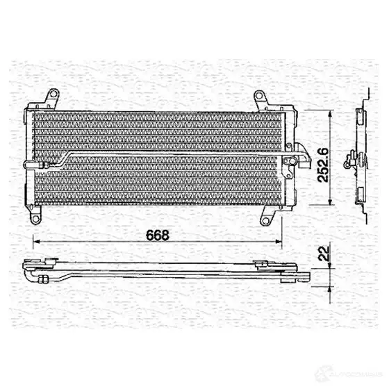 Радиатор кондиционера MAGNETI MARELLI BC129 350203129000 1026419 35020 3129000