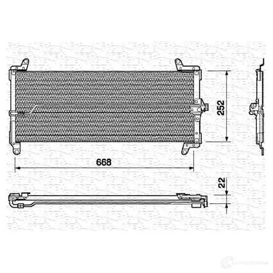 Радиатор кондиционера MAGNETI MARELLI 350203117000 BC 117 AXB24P 1026414