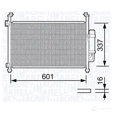 Радиатор кондиционера MAGNETI MARELLI 1026711 350203664000 8Z2HRG B C664