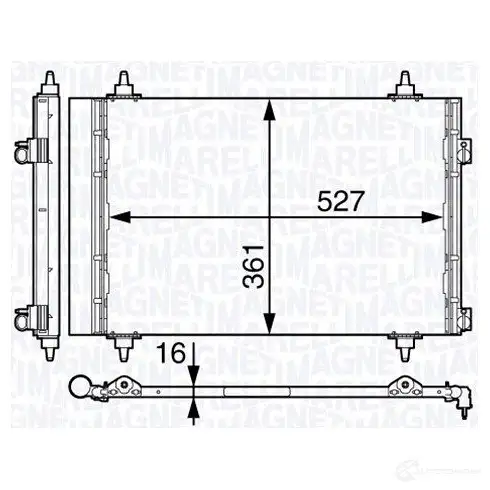 Радиатор кондиционера MAGNETI MARELLI 350 20 371 400 0 1026757 350203714000 BC714 изображение 0