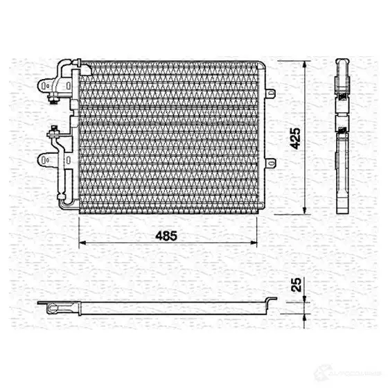 Радиатор кондиционера MAGNETI MARELLI 1026408 2JE87 350203108000 B C108 изображение 0