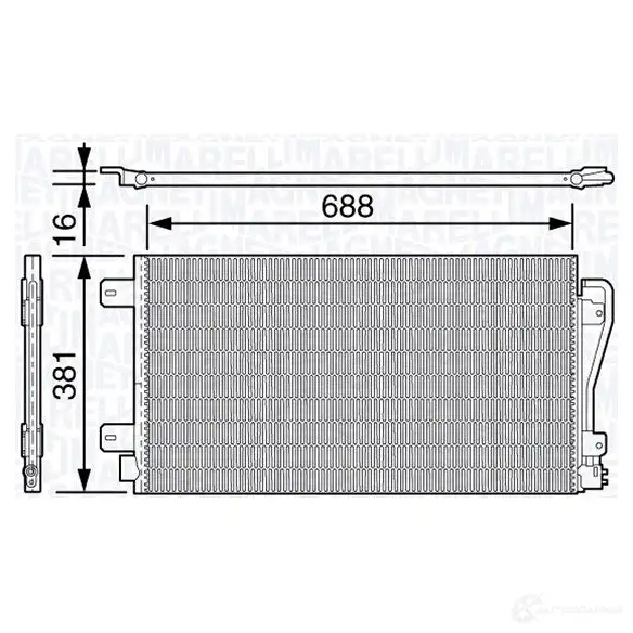 Радиатор кондиционера MAGNETI MARELLI 350203651000 Z46FU74 1026698 BC65 1