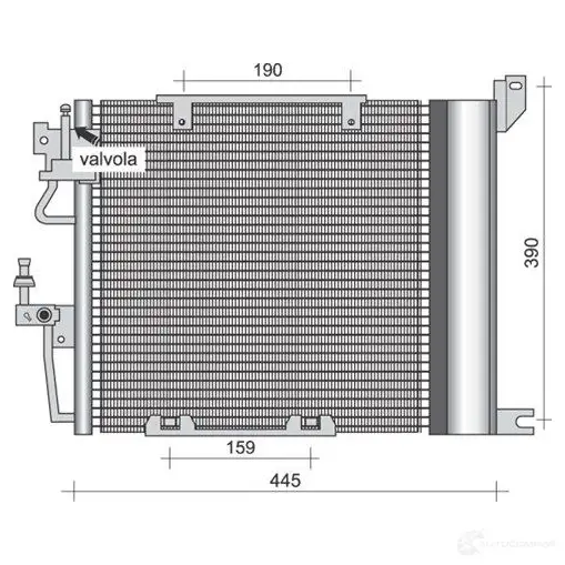 Радиатор кондиционера MAGNETI MARELLI 35 0203256000 350203256000 1026504 BC256 изображение 0