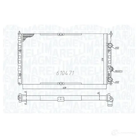 Радиатор охлаждения двигателя MAGNETI MARELLI 1027729 BM84 2 350213842000 00P1B