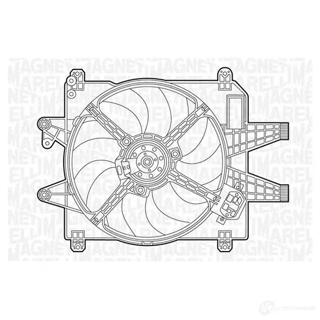 Радиатор охлаждения двигателя MAGNETI MARELLI ZEVBUC 350213115500 BM1 155 1026933 изображение 0