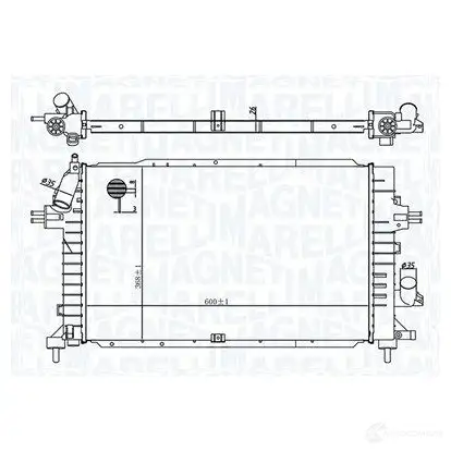 Радиатор охлаждения двигателя MAGNETI MARELLI X6R3 ZUR 350213176100 1438037508