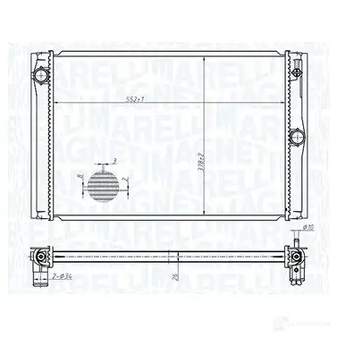 Радиатор охлаждения двигателя MAGNETI MARELLI 350213178600 1438037511 F2 CEG07