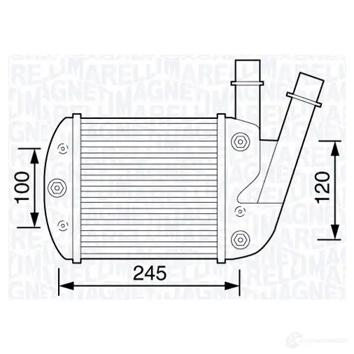 Радиатор охлаждения двигателя MAGNETI MARELLI BM 1038 1026845 350213103800 0WGZ8 изображение 0