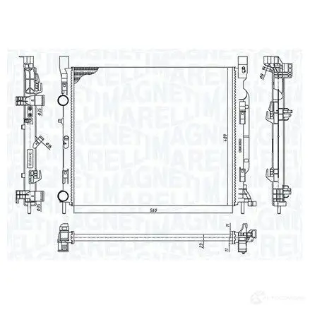 Радиатор охлаждения двигателя MAGNETI MARELLI 1437552437 350213186900 695 JR