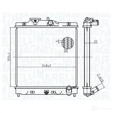 Радиатор охлаждения двигателя MAGNETI MARELLI 1438037516 350213175100 W MAHPRD