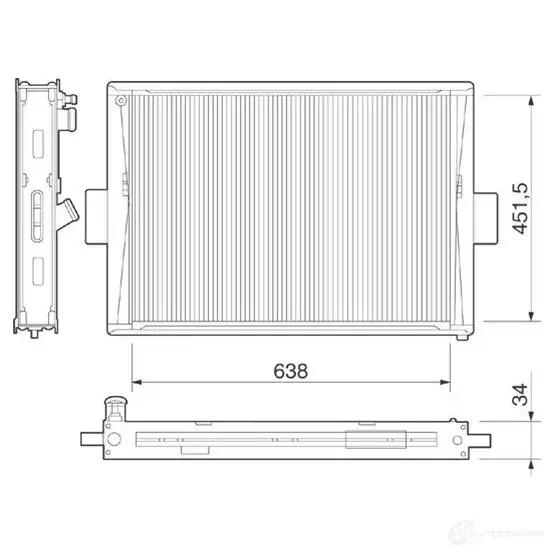 Радиатор охлаждения двигателя MAGNETI MARELLI 350213266000 B M266 24QPFMV 1027316 изображение 0