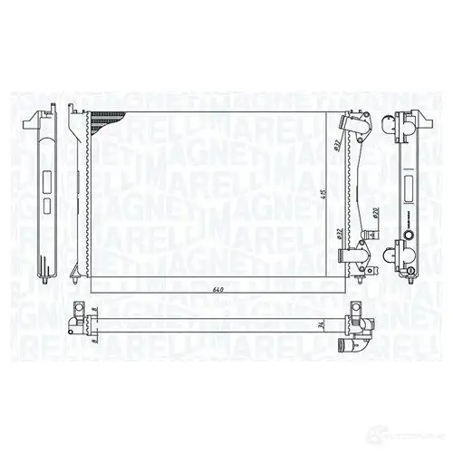Радиатор охлаждения двигателя MAGNETI MARELLI 1437552412 350213171300 E 6QJ9
