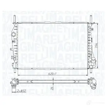 Радиатор охлаждения двигателя MAGNETI MARELLI 1437552415 UQT LPGG 350213177600