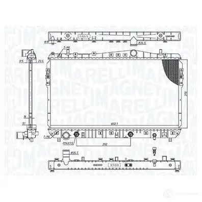 Радиатор охлаждения двигателя MAGNETI MARELLI 350213197500 1438037176 EKDQB 2 изображение 0