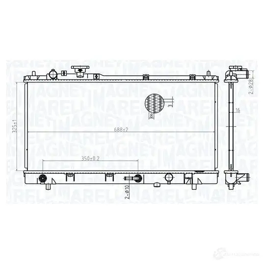 Радиатор охлаждения двигателя MAGNETI MARELLI 350213175200 ZLNK4 ST 1438037126