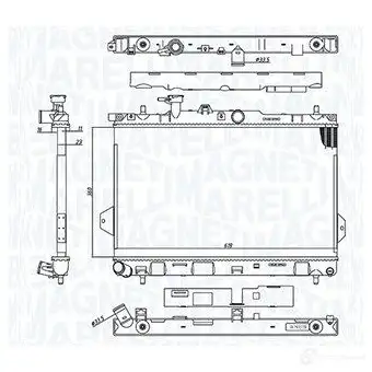 Радиатор охлаждения двигателя MAGNETI MARELLI 350213038003 350213110400 1026887 350 21 311 040 0