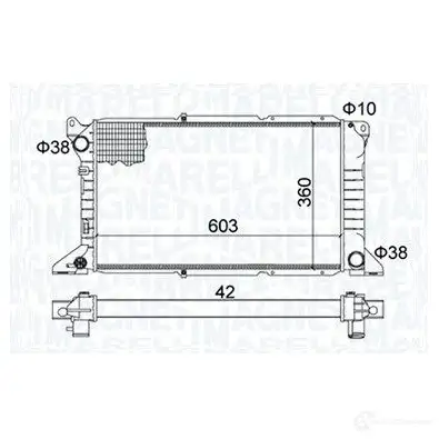 Радиатор охлаждения двигателя MAGNETI MARELLI 350213163800 C5 ILZUK 1438037140