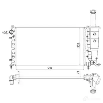 Радиатор охлаждения двигателя MAGNETI MARELLI 350213196003 BM Q196 AF5JM 1027266 изображение 0