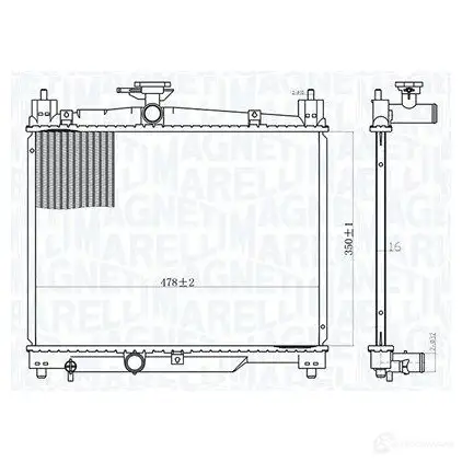 Радиатор охлаждения двигателя MAGNETI MARELLI 1438036380 AD PC0WC 350213164800