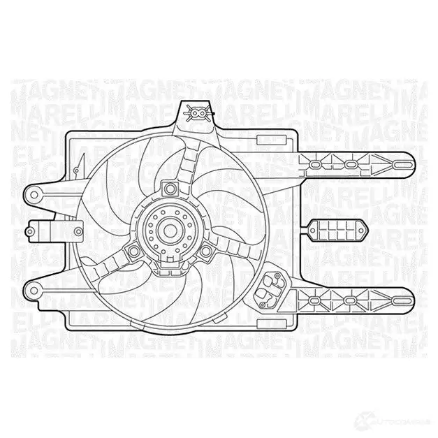 Радиатор охлаждения двигателя MAGNETI MARELLI BM11 09 350213110900 QKE7M 1026892 изображение 0