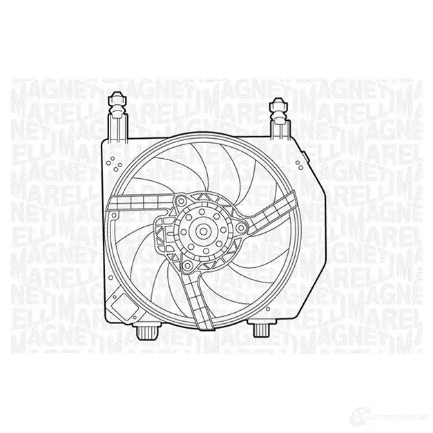 Радиатор охлаждения двигателя MAGNETI MARELLI 350213130900 1027077 BM1 309 Z6GMAD7 изображение 0