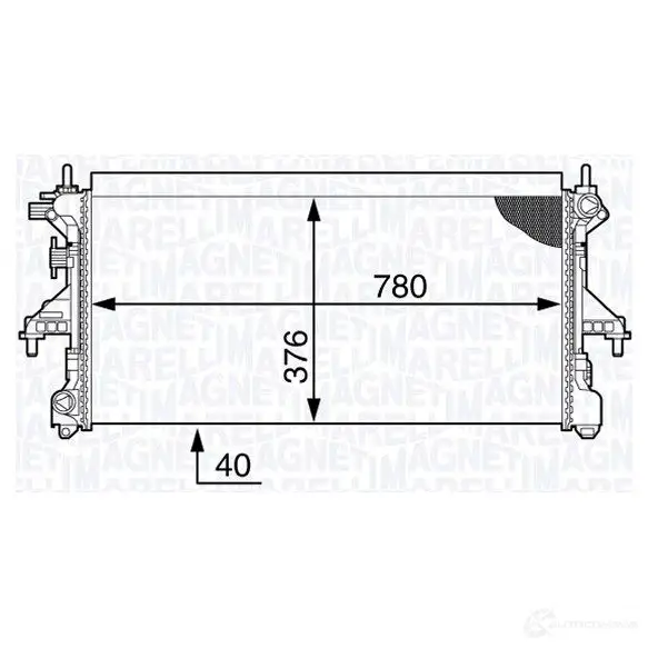 Радиатор охлаждения двигателя MAGNETI MARELLI 350213139900 1027161 350 21 313 990 0 BM1399