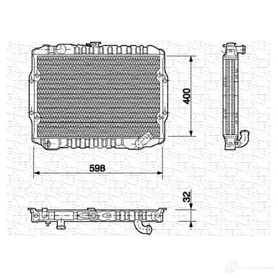 Радиатор охлаждения двигателя MAGNETI MARELLI 1CA7U91 350213549000 1027478 B M549