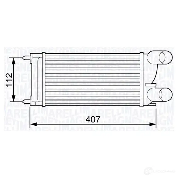 Радиатор охлаждения двигателя MAGNETI MARELLI BM 1086 350213108600 1026875 XNZQA