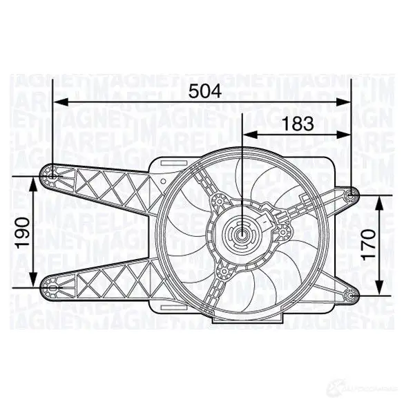 Радиатор охлаждения двигателя MAGNETI MARELLI JD783 BM13 73 1027136 350213137300