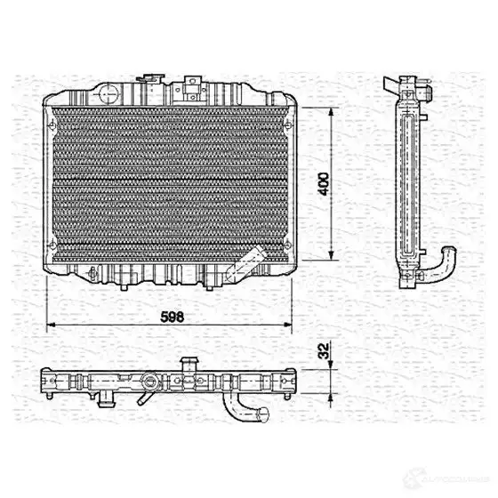 Радиатор охлаждения двигателя MAGNETI MARELLI 1027479 BM550 350 213550000 350213550000