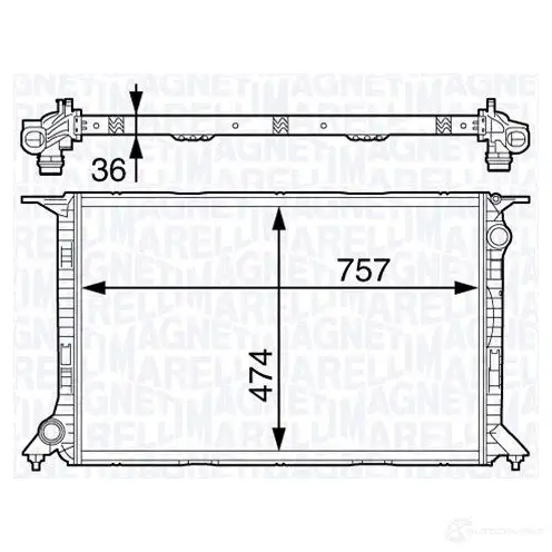 Радиатор охлаждения двигателя MAGNETI MARELLI 350 21 314 170 0 BM1417 1027179 350213141700 изображение 0
