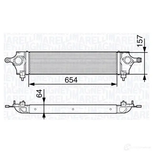 Радиатор охлаждения двигателя MAGNETI MARELLI KA5HOV 350213100900 BM1 009 1026827