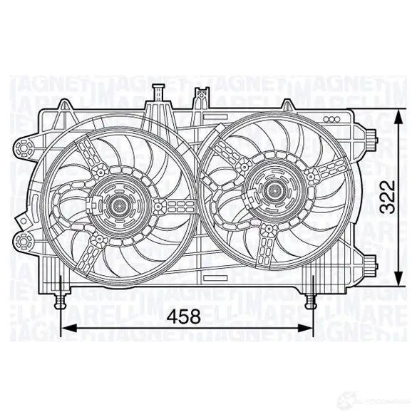 Радиатор охлаждения двигателя MAGNETI MARELLI 350213137400 CXF1F BM 1374 1027137