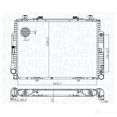 Радиатор охлаждения двигателя MAGNETI MARELLI 350213174700 JL GU9G1 1438035948