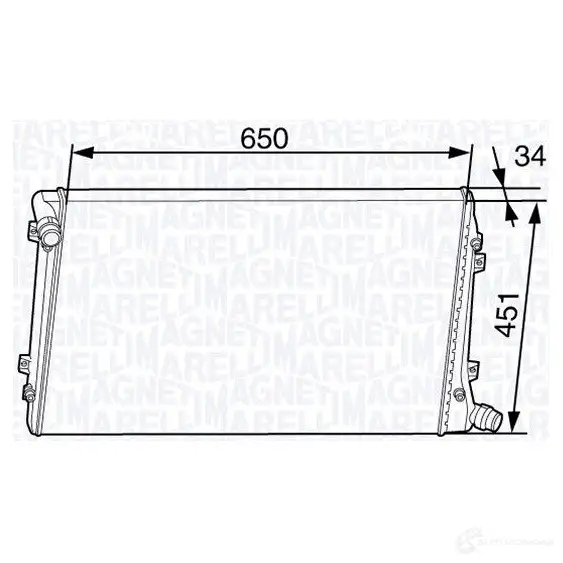 Радиатор охлаждения двигателя MAGNETI MARELLI 350213143700 1027201 BM1437 350 21 314 370 0