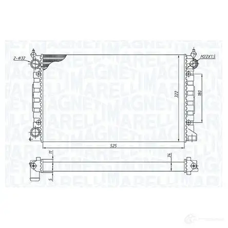 Радиатор охлаждения двигателя MAGNETI MARELLI 350213189600 1438035901 P UFH8
